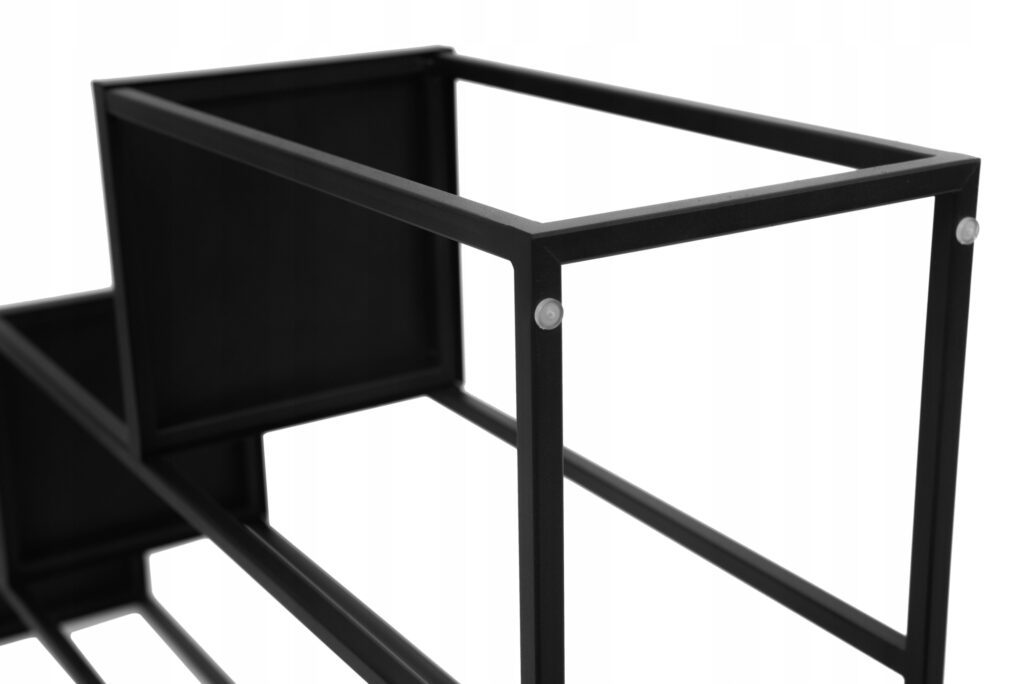 Kwietnik stojak metal loft 3 donicowy czarny - obrazek 5