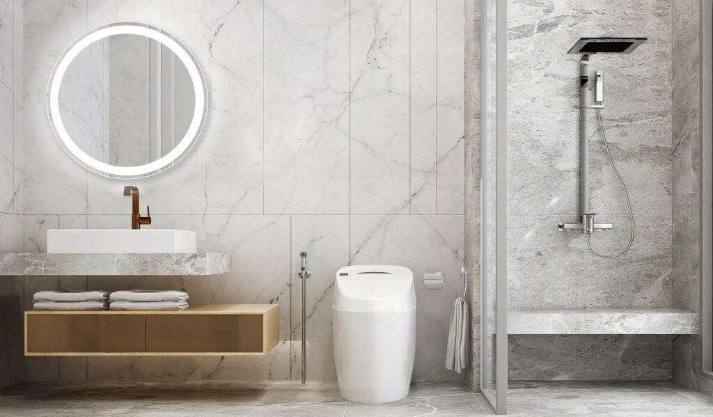Lustro okrągłe podświetlane Led Optimo fi 50cm - obrazek 3