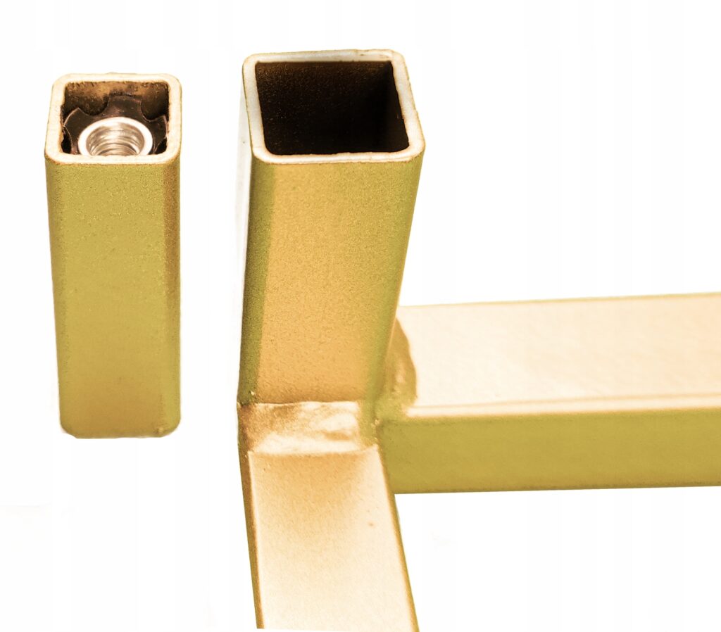 Wieszak metalowy ścienny na ścianę złoty loft - obrazek 7