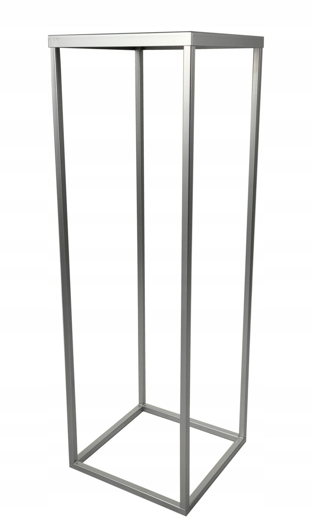 Kwietnik stojący metalowy glamour 70cm srebrny - obrazek 2