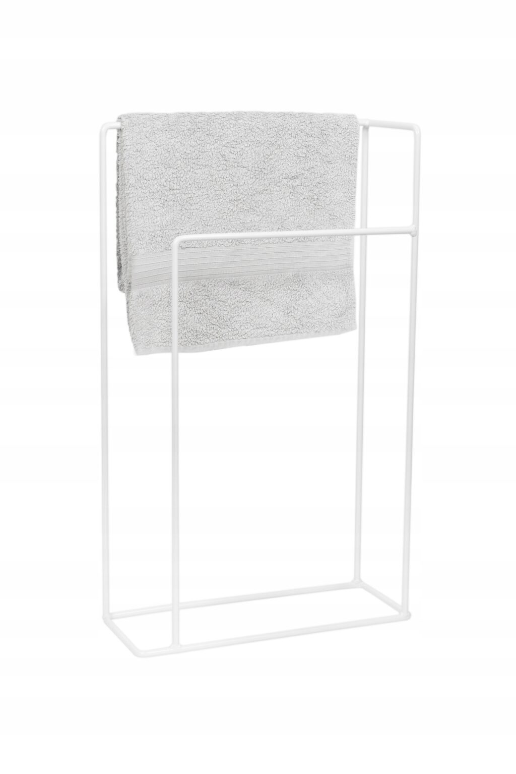 Stojak wieszak łazienkowy na ręczniki loft biały