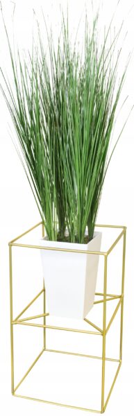 Kwietnik stojący Filo metalowy loft złoty 40 cm