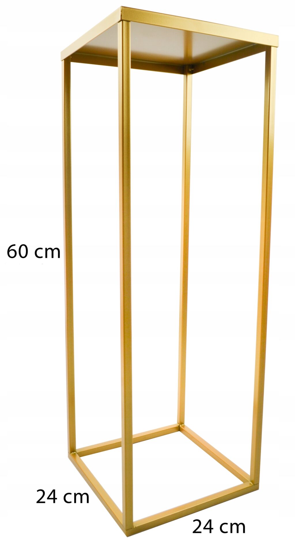 Kwietnik stojący metalowy loft złoty 60cm - obrazek 5