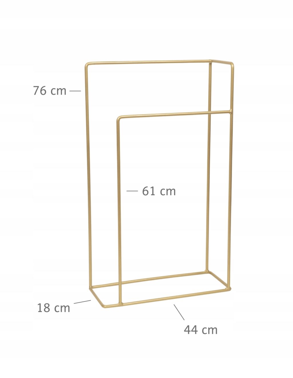 Stojak wieszak łazienkowy na ręczniki loft złoty - obrazek 4