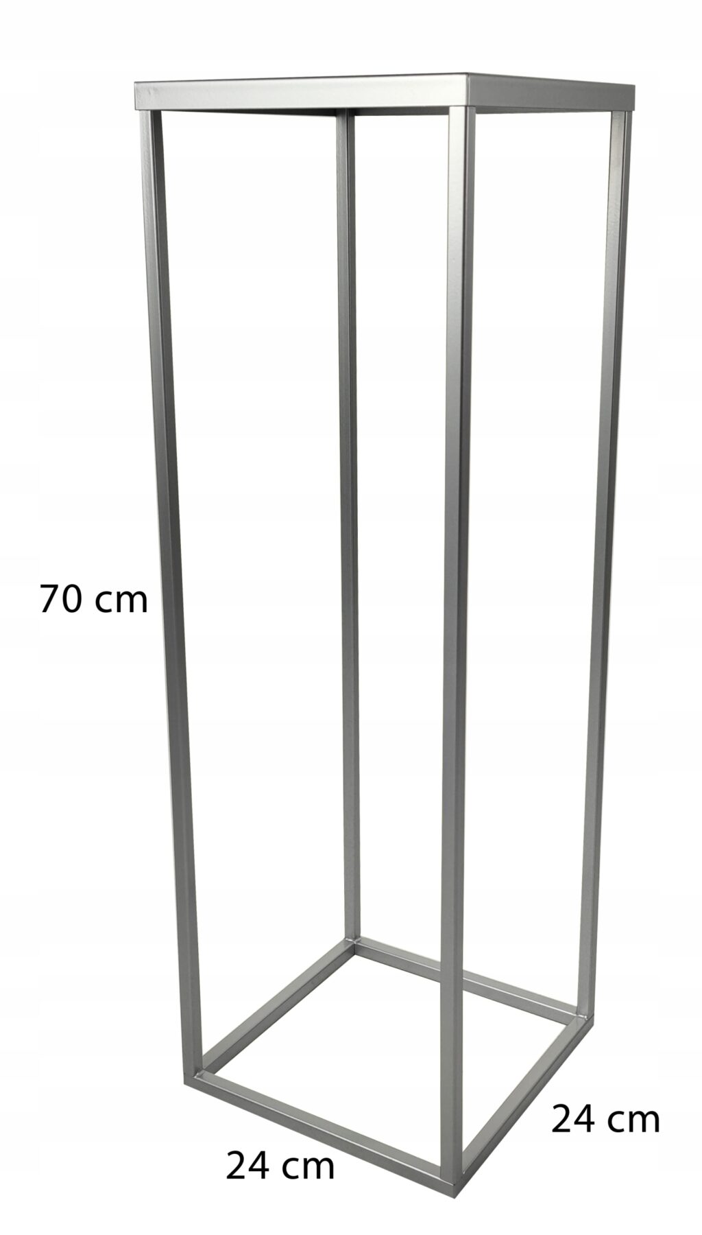 Kwietnik stojący metalowy glamour 70cm srebrny - obrazek 5