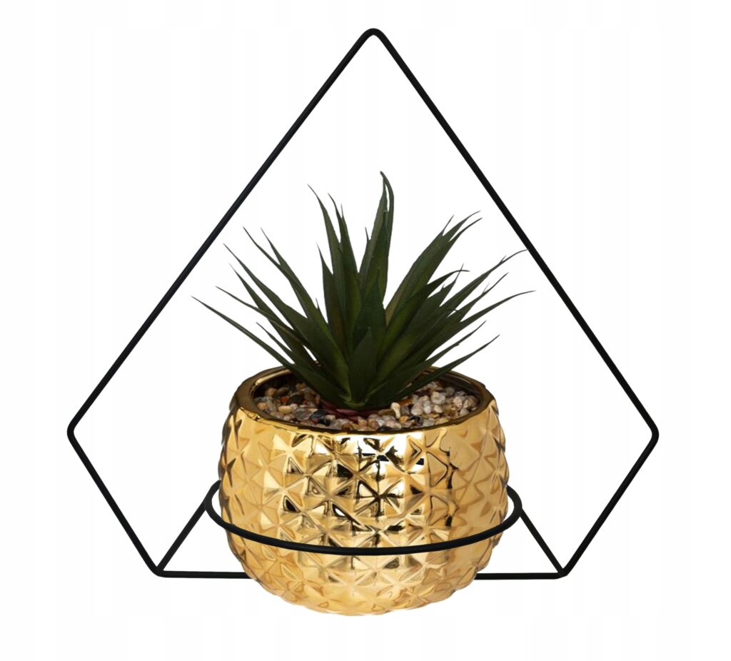 Kwietnik wiszący na ścianę loft metalowy czarny