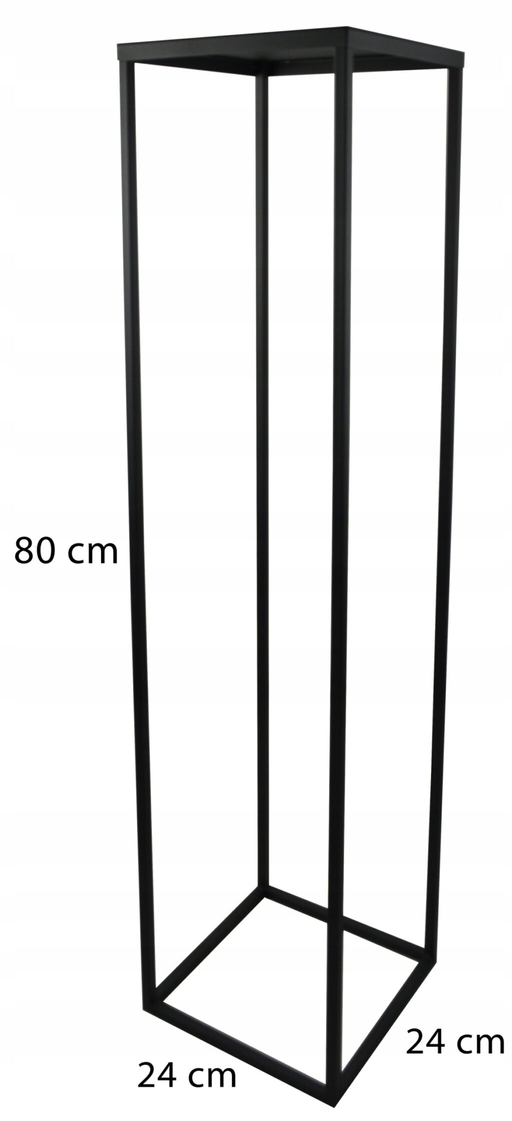 Kwietnik stojący metalowy loft czarny 80cm - obrazek 5