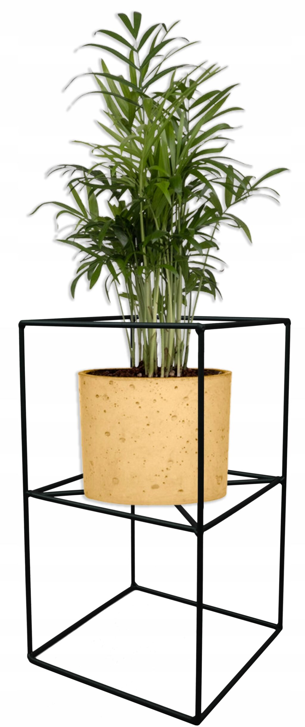 Kwietnik stojący Filo metalowy loft czarny 40 cm