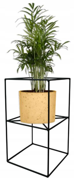 Kwietnik stojący Filo metalowy loft czarny 40 cm