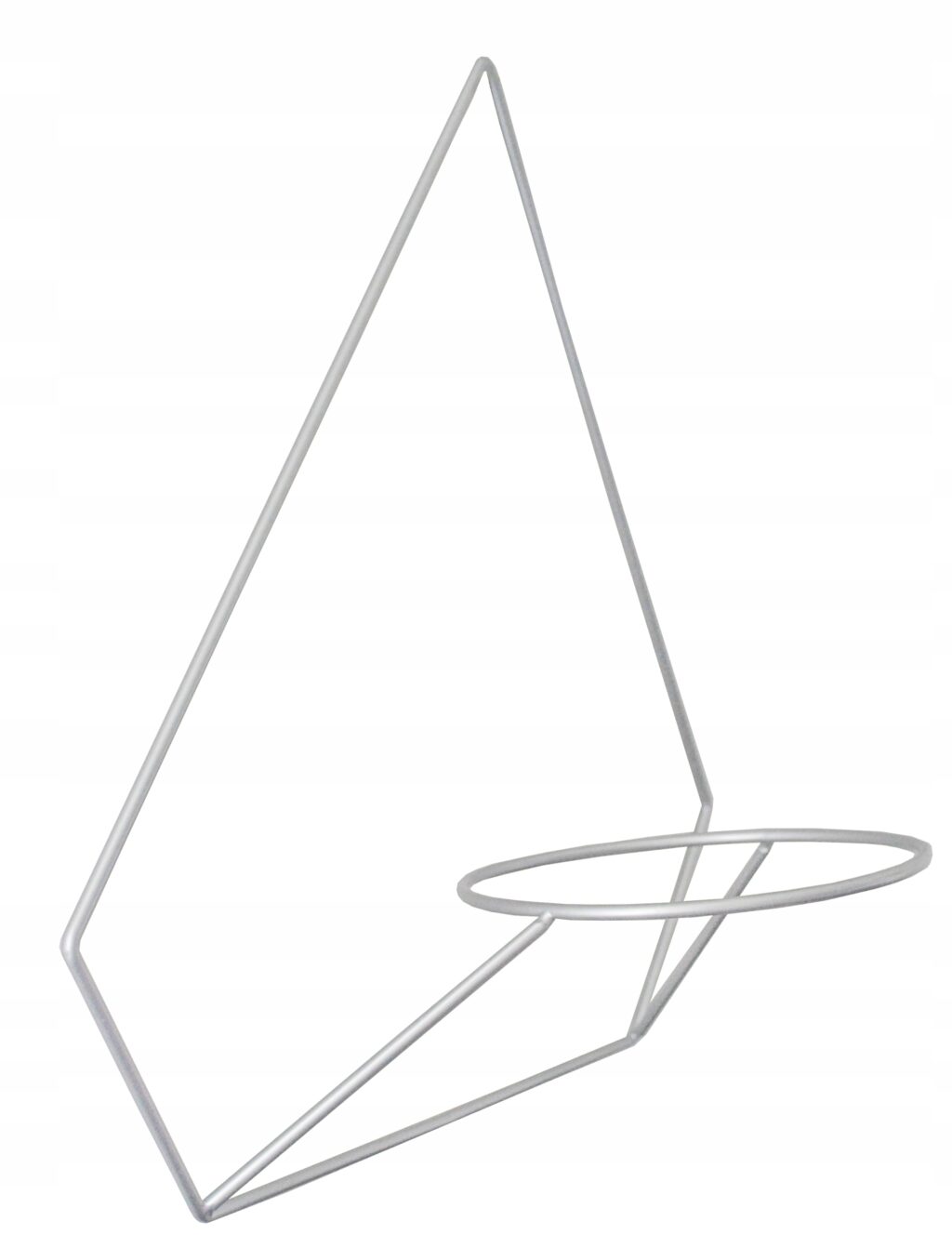 Kwietnik wiszący na ścianę loft metalowy srebrny - obrazek 4