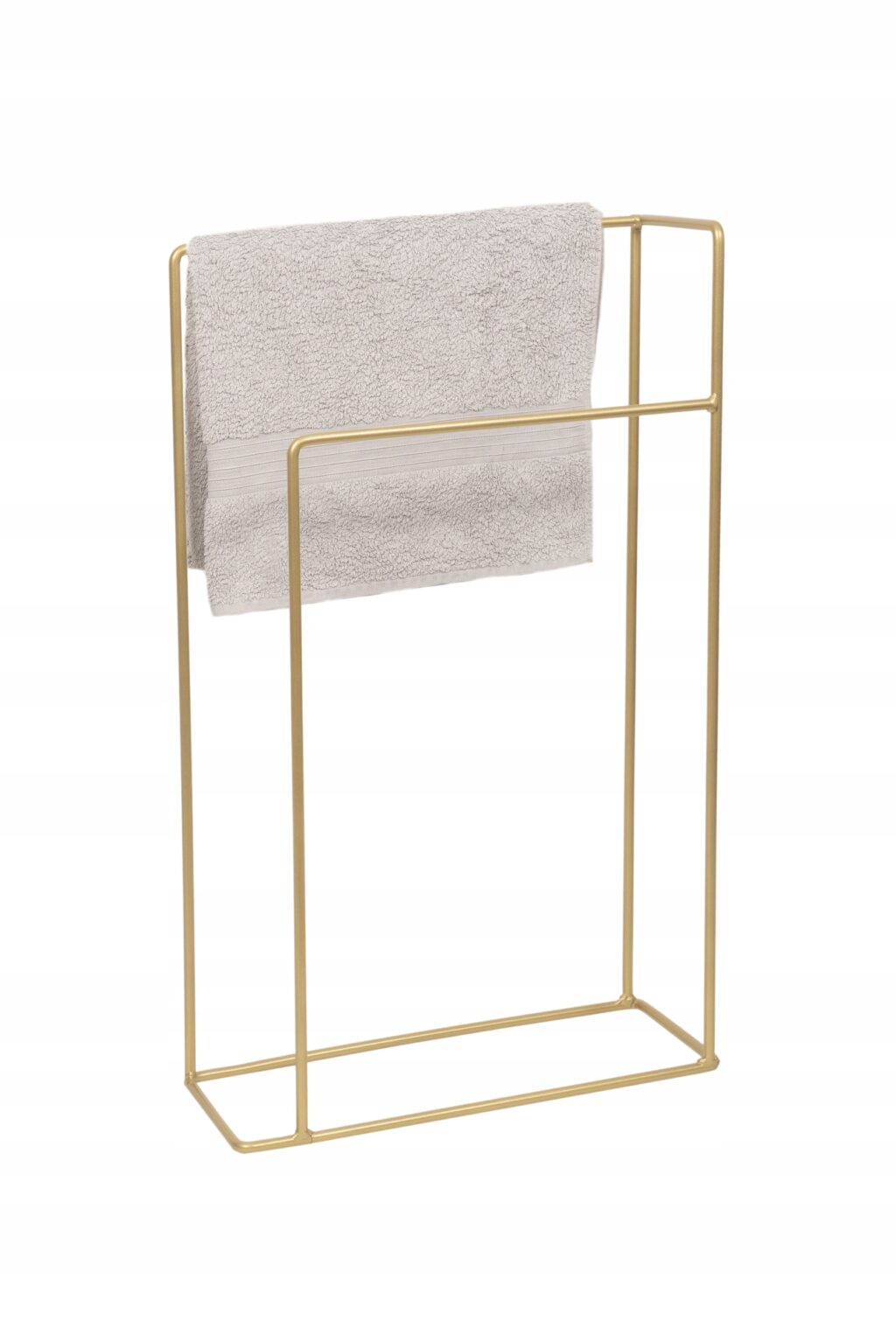 Stojak wieszak łazienkowy na ręczniki loft złoty