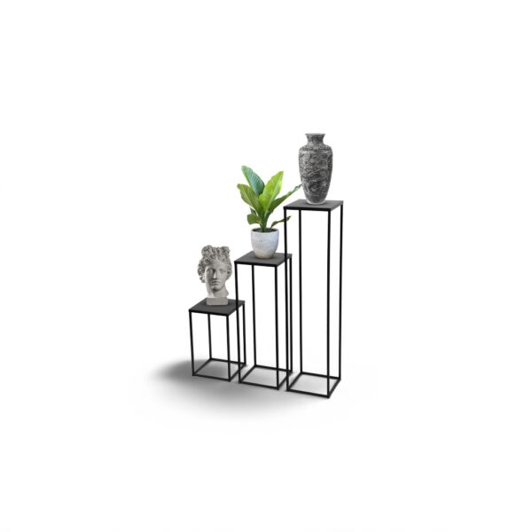 Kwietnik czarny balkon zestaw 3szt PRODUCENT