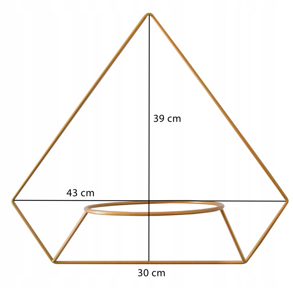 Kwietnik wiszący na ścianę loft metalowy złoty - obrazek 4