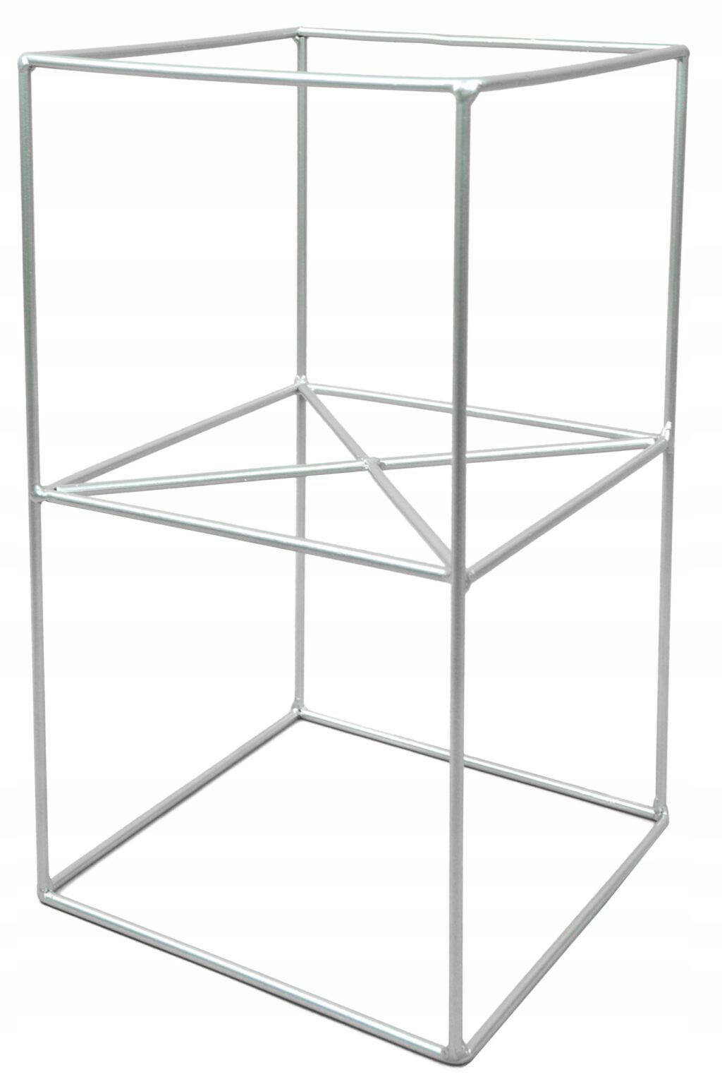 Kwietnik stojący Filo metalowy loft srebrny 40 cm - obrazek 2