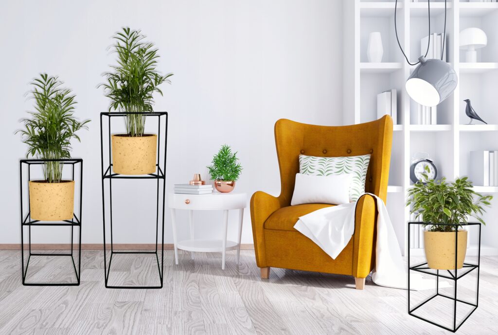 Kwietnik stojący Filo metalowy loft czarny 80 cm - obrazek 10