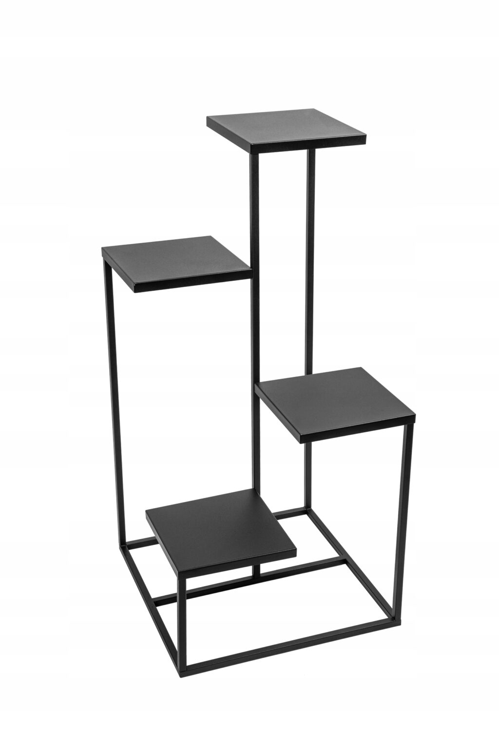 Kwietnik stojak metalowy loft czarny 4 donicowy - obrazek 3