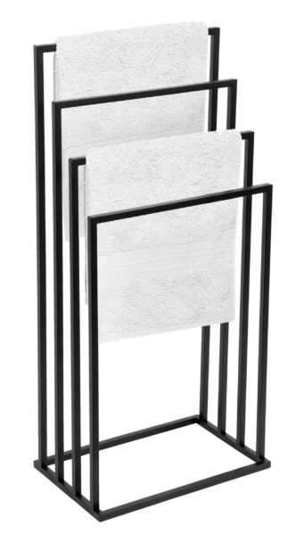 Stojak na ręczniki Vivo 4-ramienny czarny