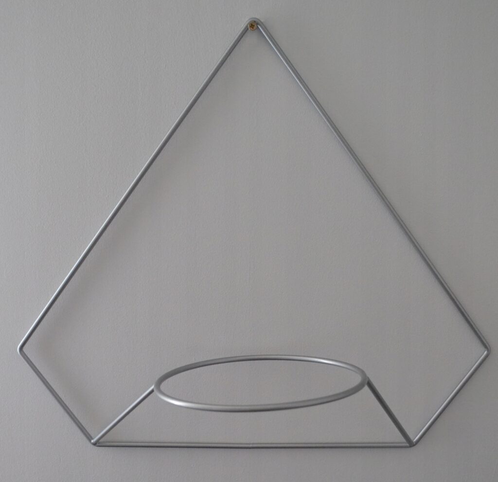 Kwietnik wiszący na ścianę loft metalowy srebrny - obrazek 3