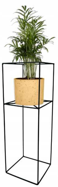 Kwietnik stojący Filo metalowy loft czarny 80 cm