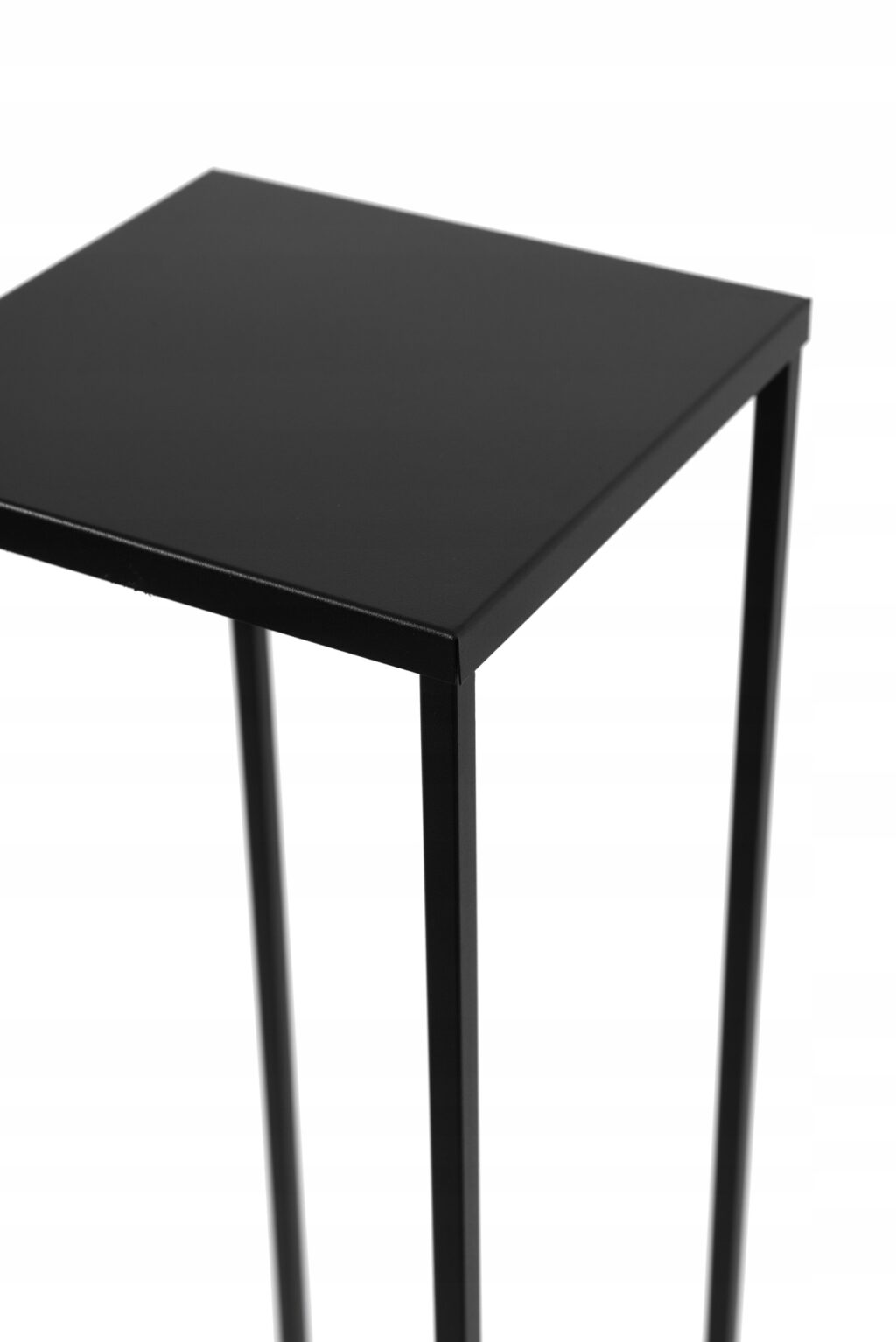 Kwietnik stojący metalowy loft czarny 80cm - obrazek 7