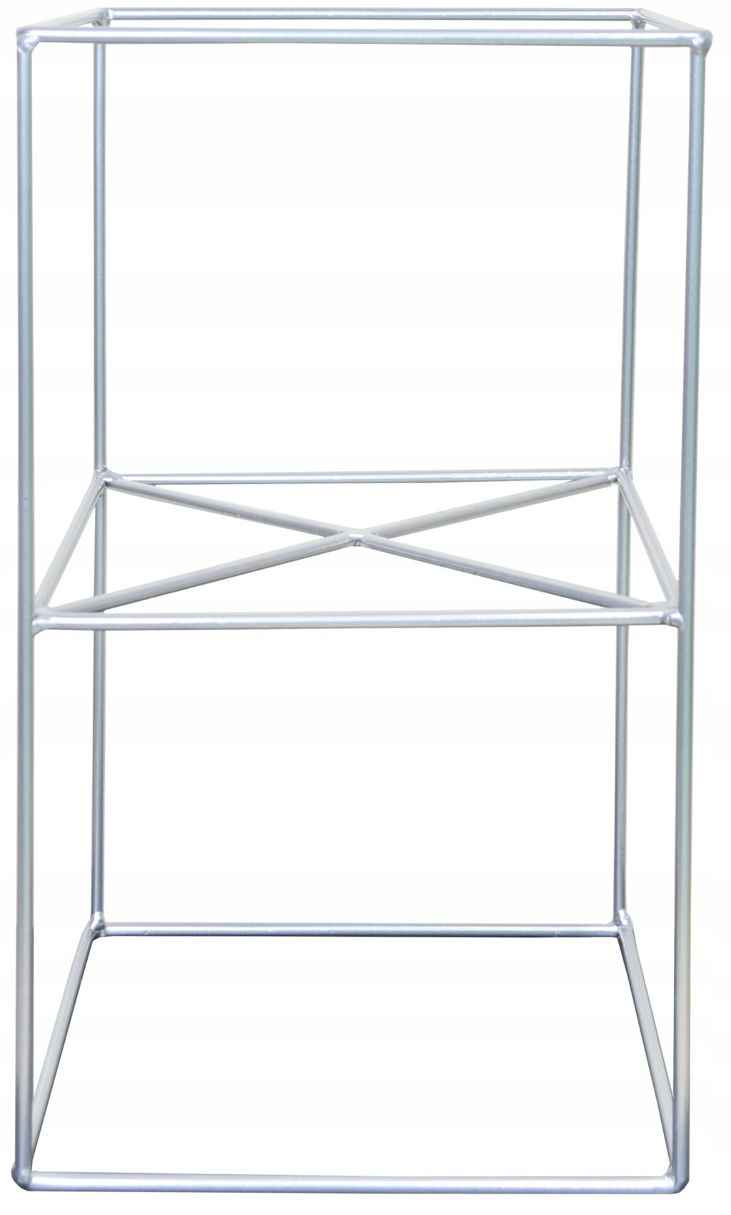 Kwietnik stojący Filo metalowy loft srebrny 40 cm - obrazek 6