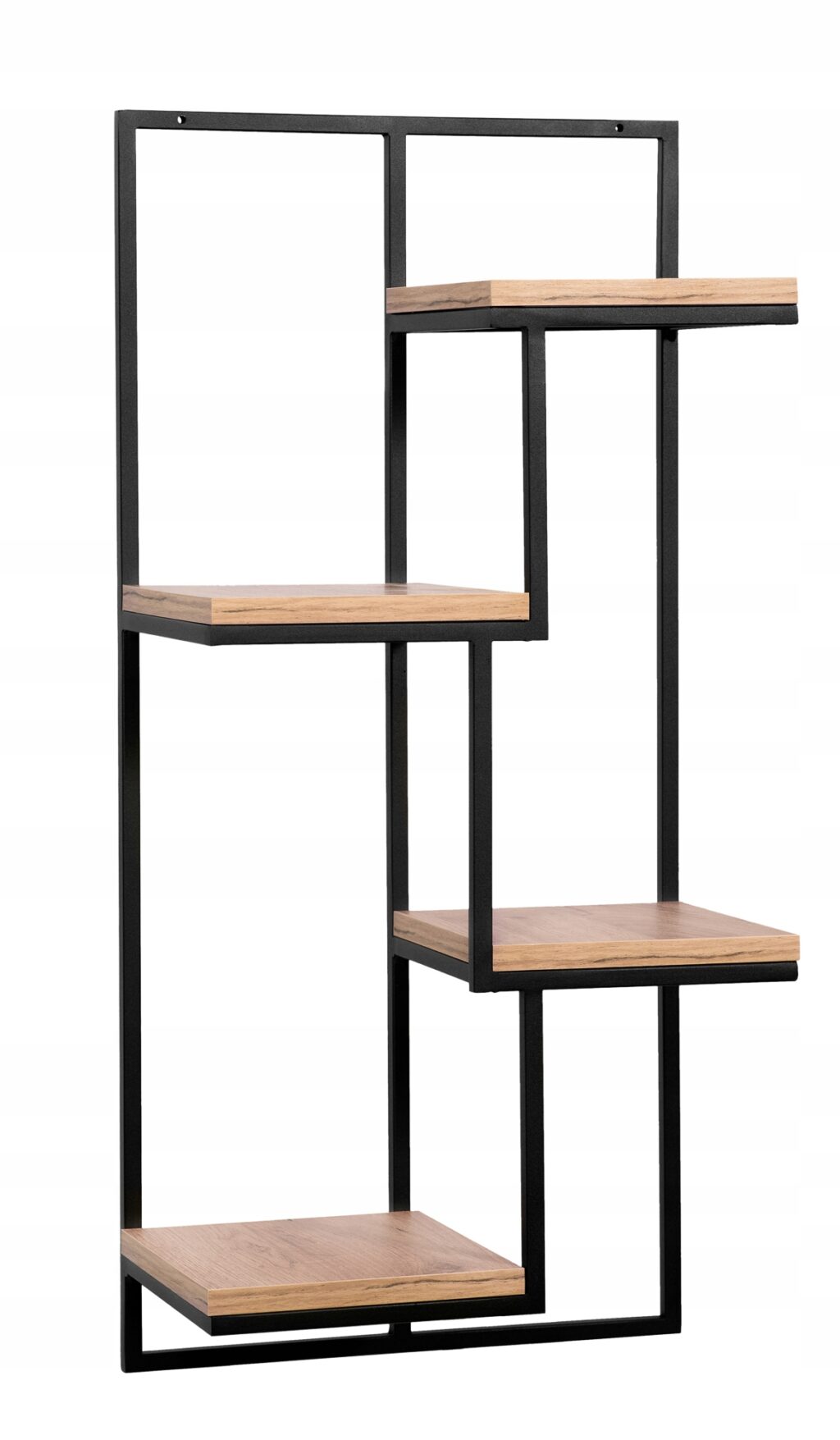 Kwietnik metalowy wiszący loft czarny 4 półki blat - obrazek 4