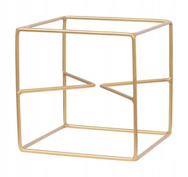 Kwietnik stojący drut metalowy loft złoty 20 cm