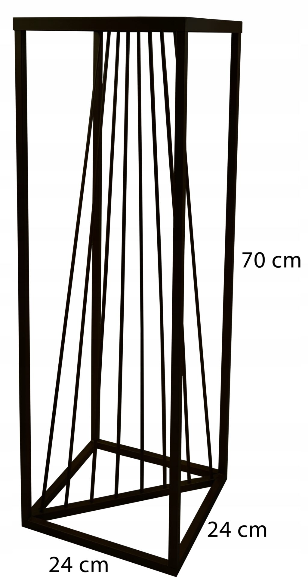 Kwietnik metalowy stojący RIVER czarny 70cm - obrazek 5