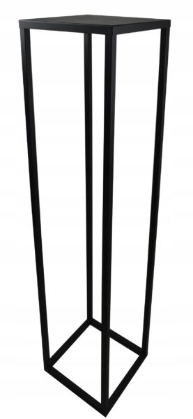 Kwietnik metalowy loft 100 cm solidny 16mm czarny