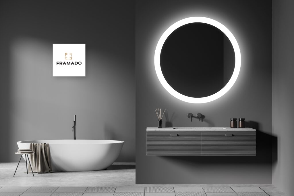 Lustro okrągłe podświetlane Led Ring fi 60cm - obrazek 2