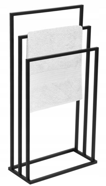 Stojak na ręczniki Vivo 3-ramienny czarny