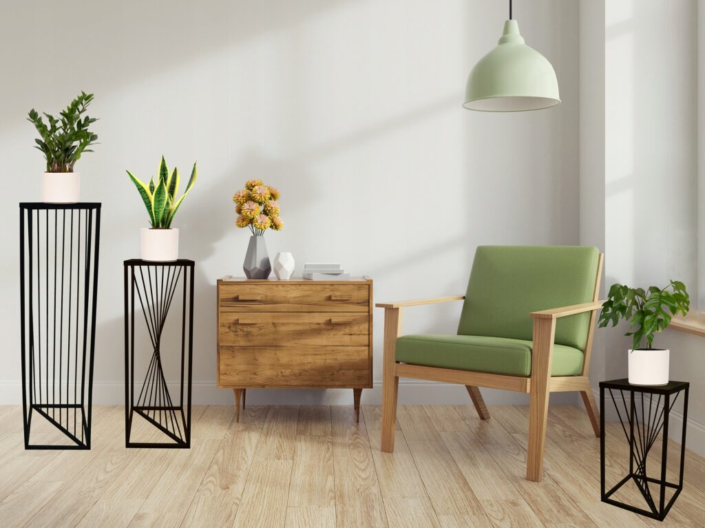 Kwietnik metalowy stojący RIVER czarny 70cm - obrazek 6