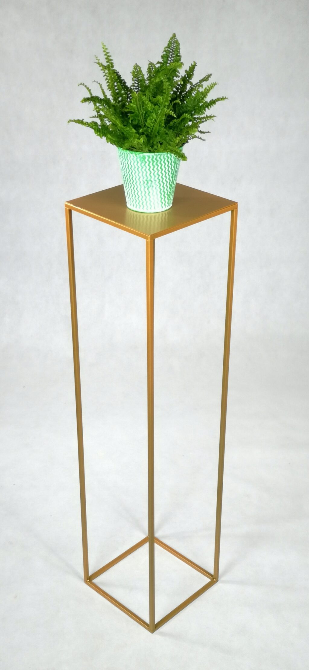 Kwietnik stojący metalowy złoty 100cm glamour loft - obrazek 3