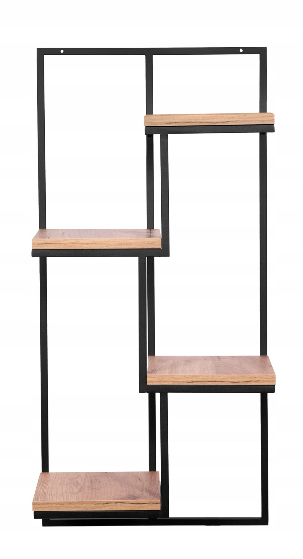 Kwietnik metalowy wiszący loft czarny 4 półki blat