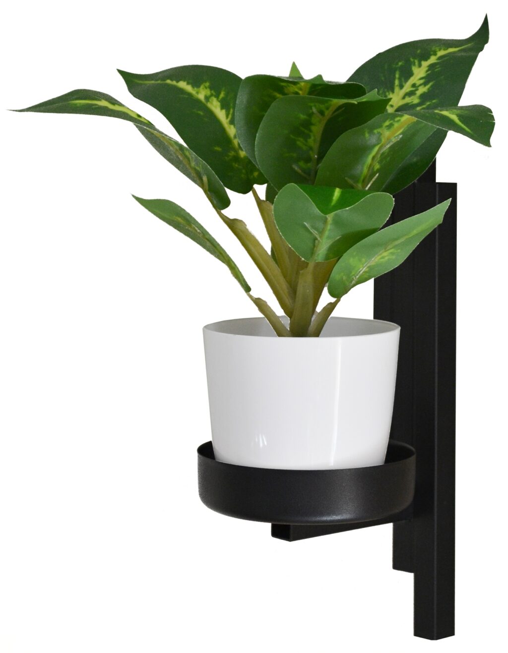 Kwietnik ścienny wiszący na ścianę loft czarny