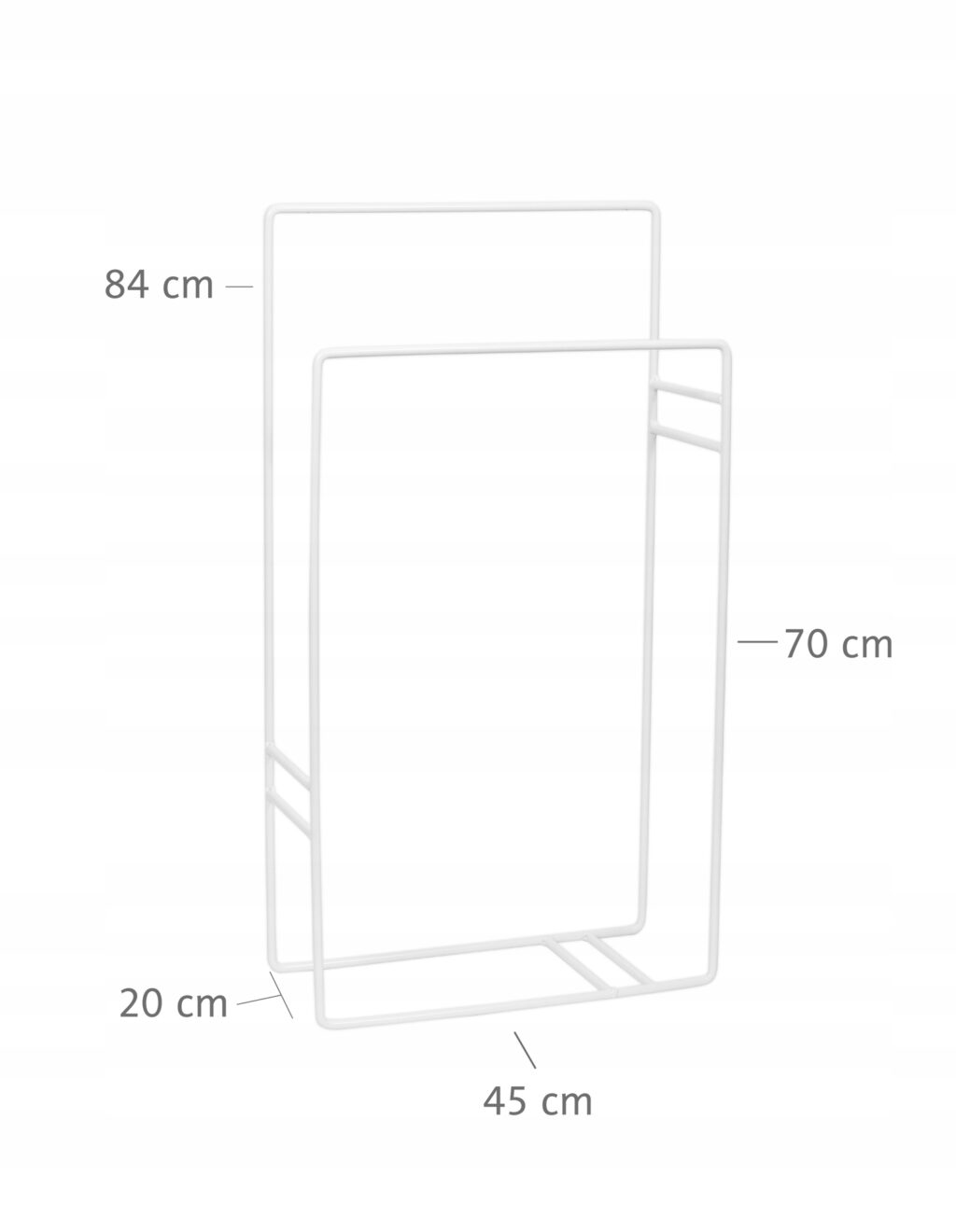 Stojak wieszak łazienkowy na ręczniki loft biały - obrazek 4