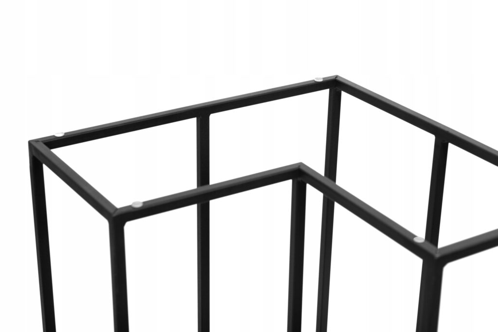 Kwietnik stojak metal loft czarny 3 donicowy - obrazek 6