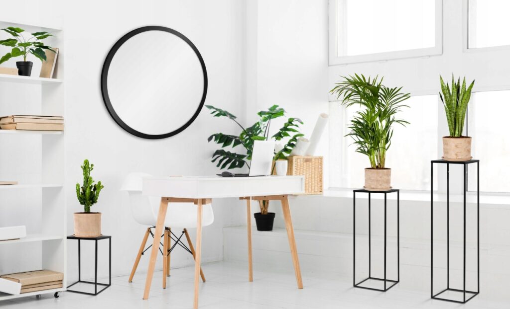 Kwietnik zestaw metalowy stojący loft czarny 2szt - obrazek 13