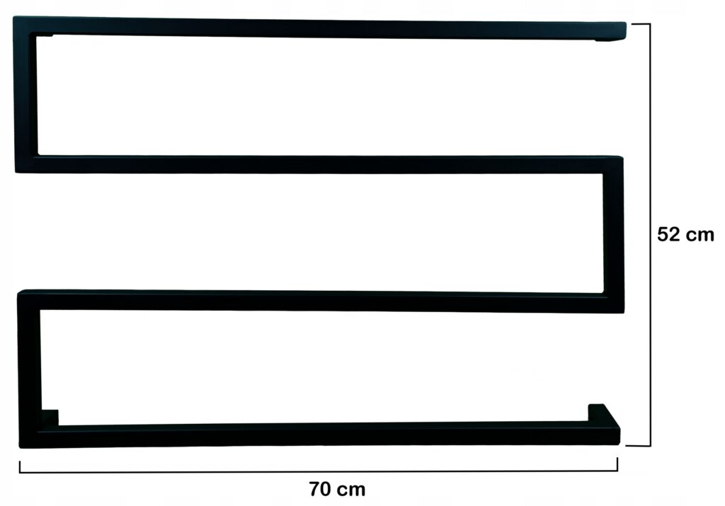 Wieszak metalowy ścienny na ścianę czarny loft - obrazek 9