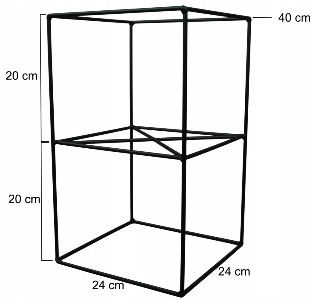 Kwietnik stojący Filo metalowy loft czarny 40 cm - obrazek 5