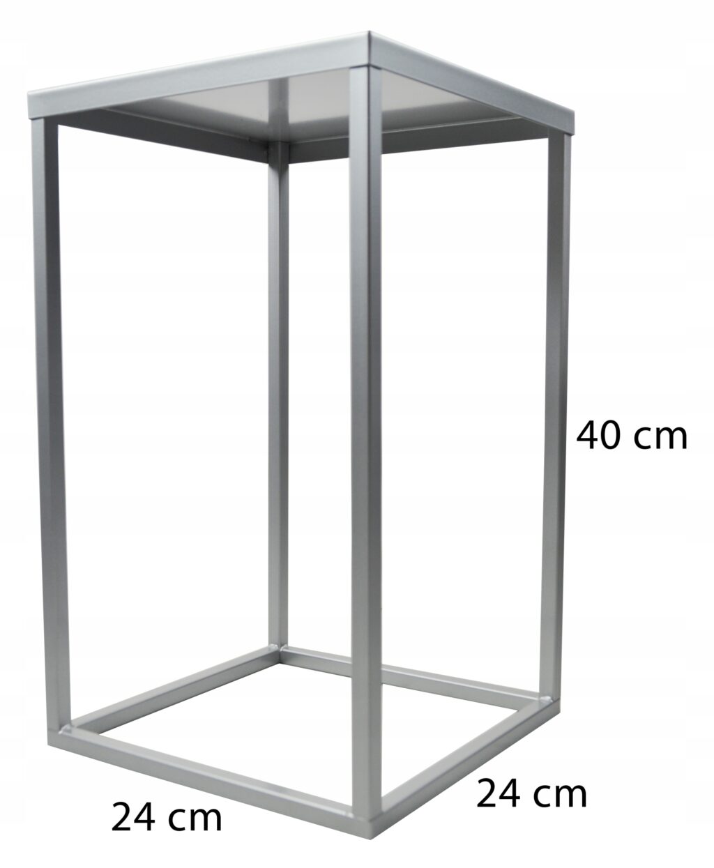 Kwietnik stojący Loft metalowy srebrny 40cm - obrazek 5