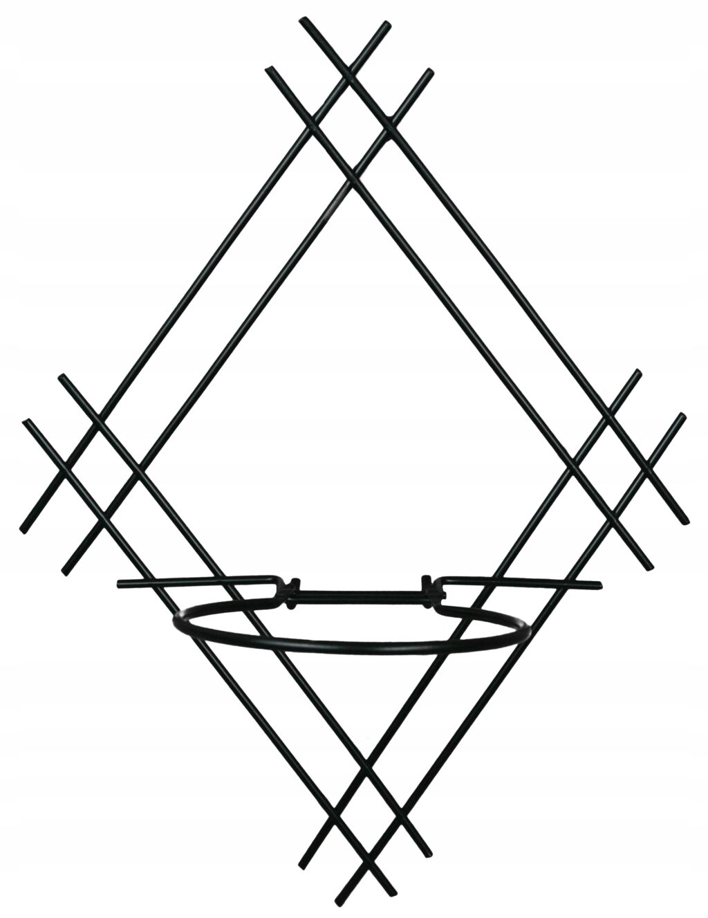 Kwietnik wiszący loft metalowy czarny Flore