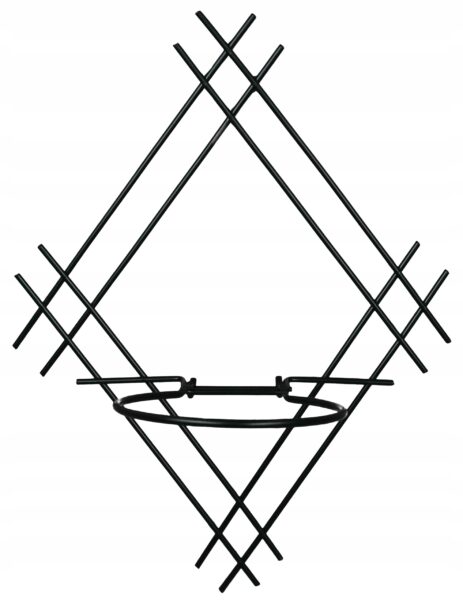 Kwietnik wiszący loft metalowy czarny Flore