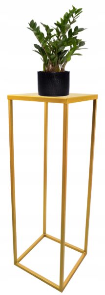 Kwietnik stojący metalowy loft złoty 60cm