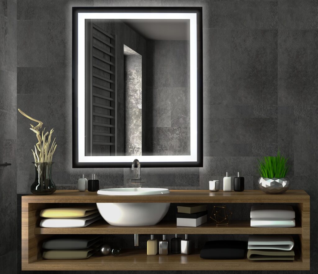 Lustro łazienkowe podświetlane Led Reon 50x70cm - obrazek 4