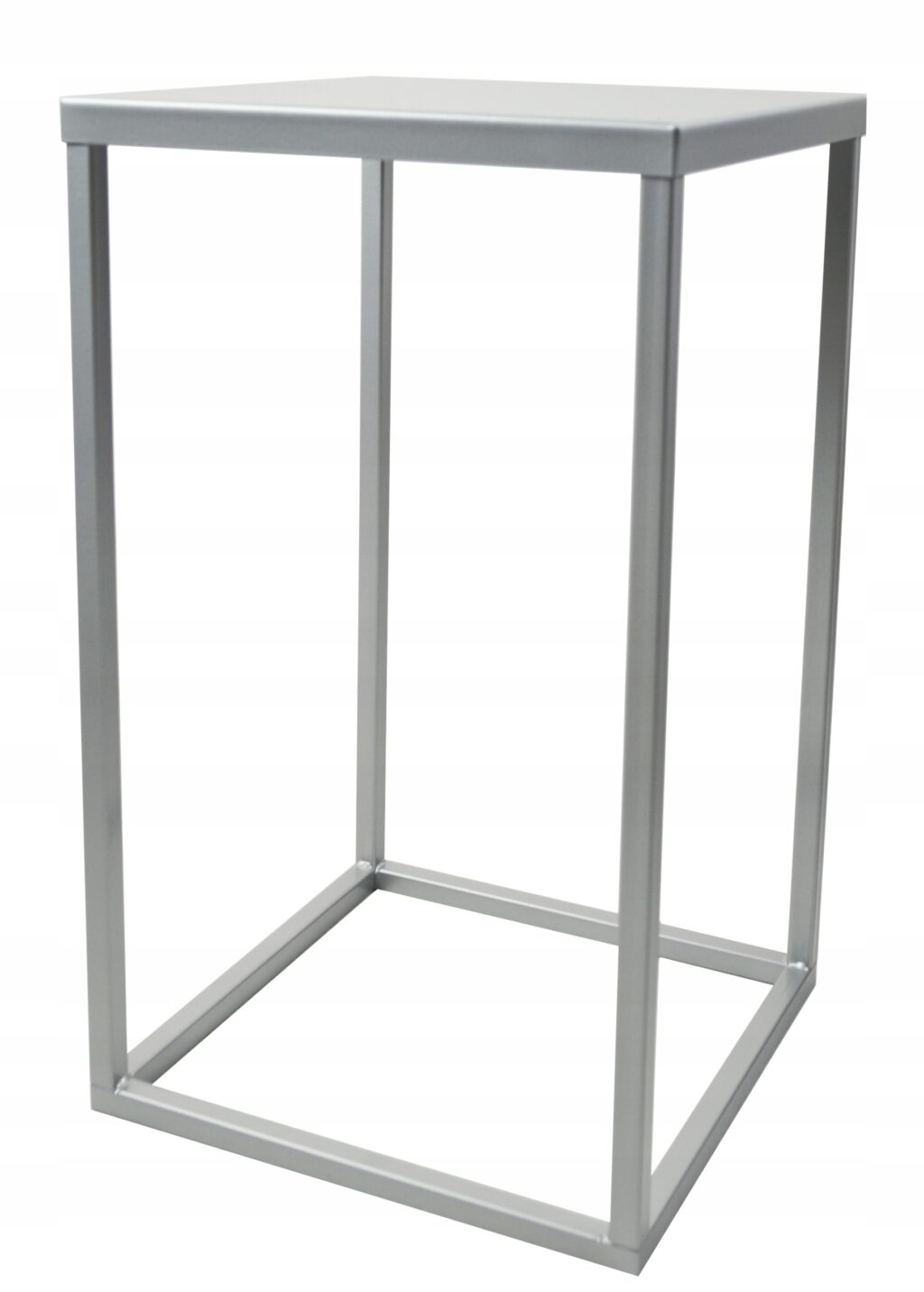 Kwietnik stojący Loft metalowy srebrny 40cm