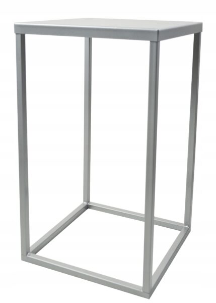 Kwietnik stojący Loft metalowy srebrny 40cm