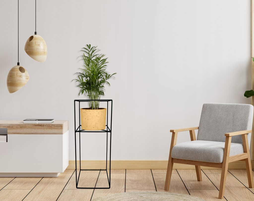 Kwietnik stojący Filo metalowy loft czarny 60 cm - obrazek 12