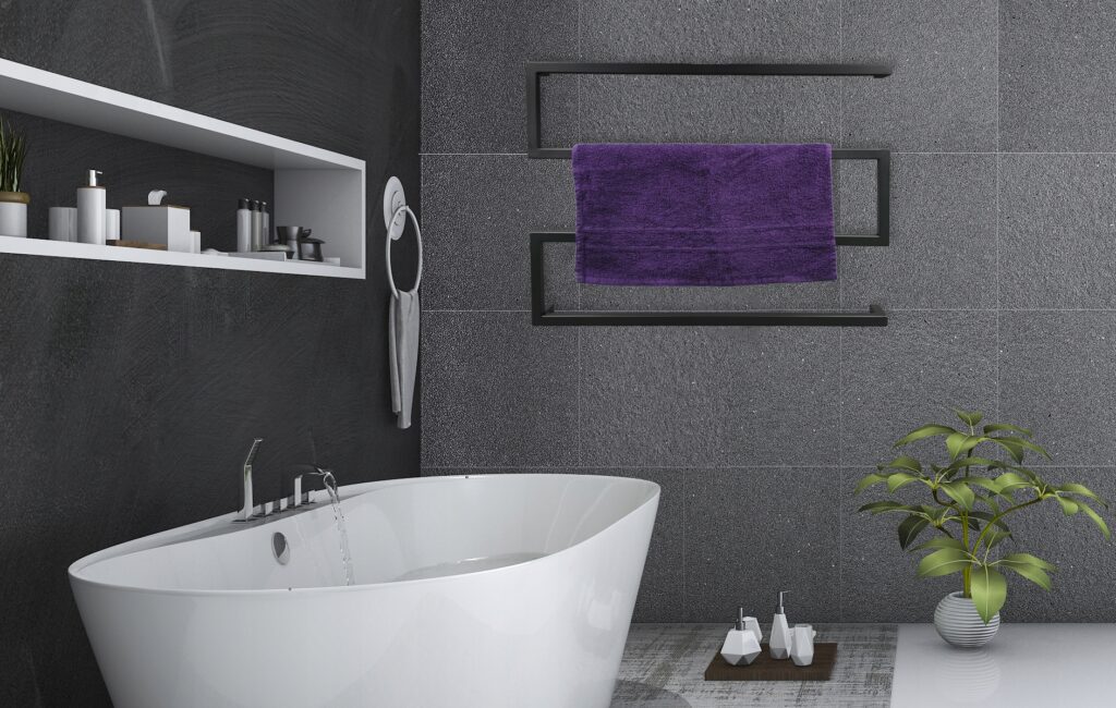 Wieszak metalowy ścienny na ścianę czarny loft - obrazek 2