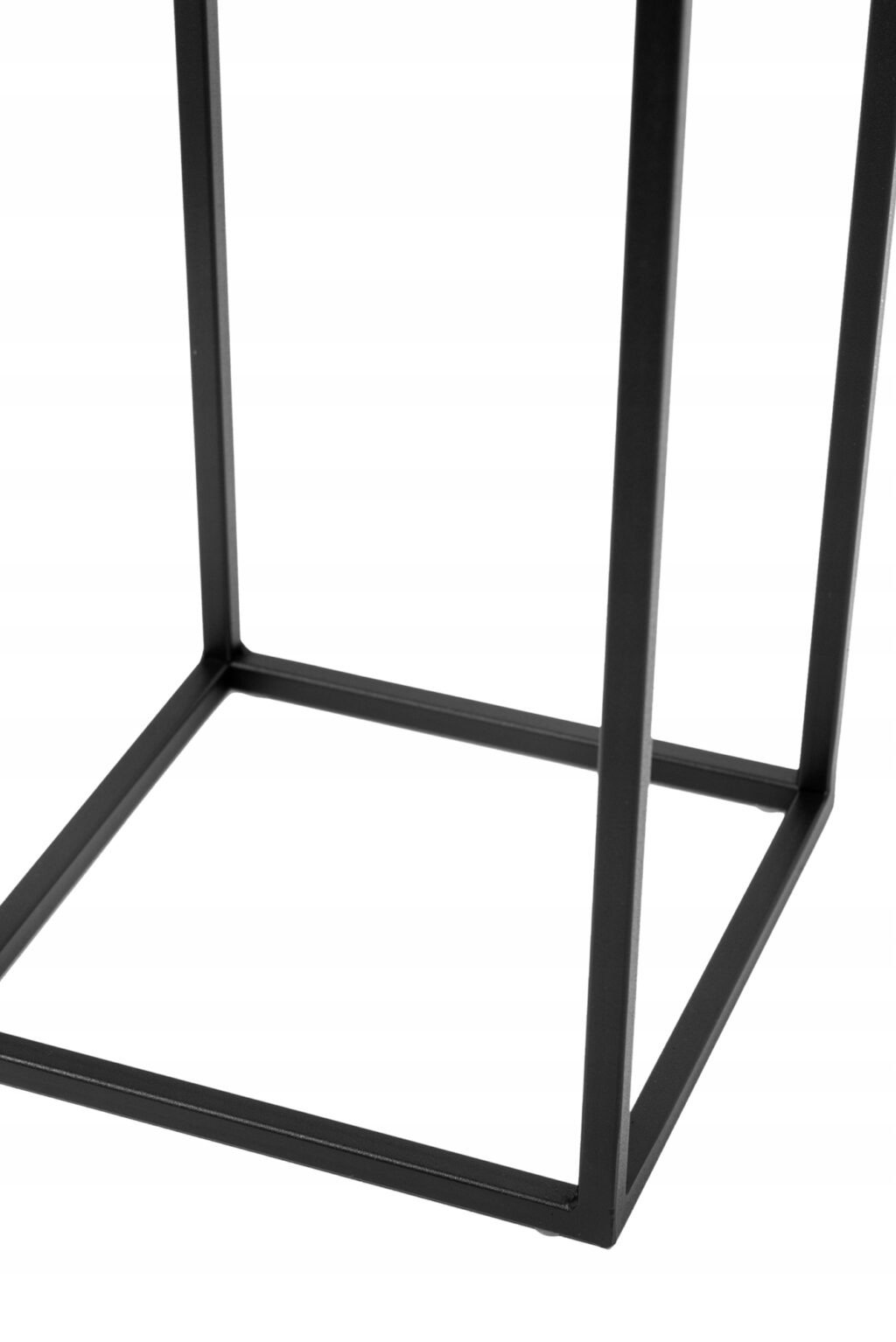 Kwietnik metalowy loft czarny blat Dąb zestaw - obrazek 5